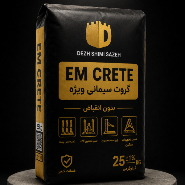 گروت سیمانی بدون انقباض EM CRETE دژ شیمی