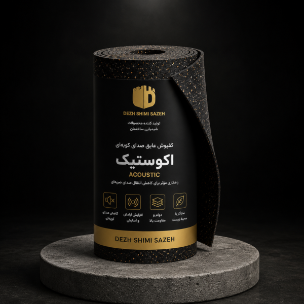 کفپوش عایق صدای کوبه‌ای اکوستیک ACOUSTIC دژ شیمی با ساختار انعطاف‌پذیر جهت کاهش انتقال صدای ضربه و ارتعاش بین طبقات ساختمان