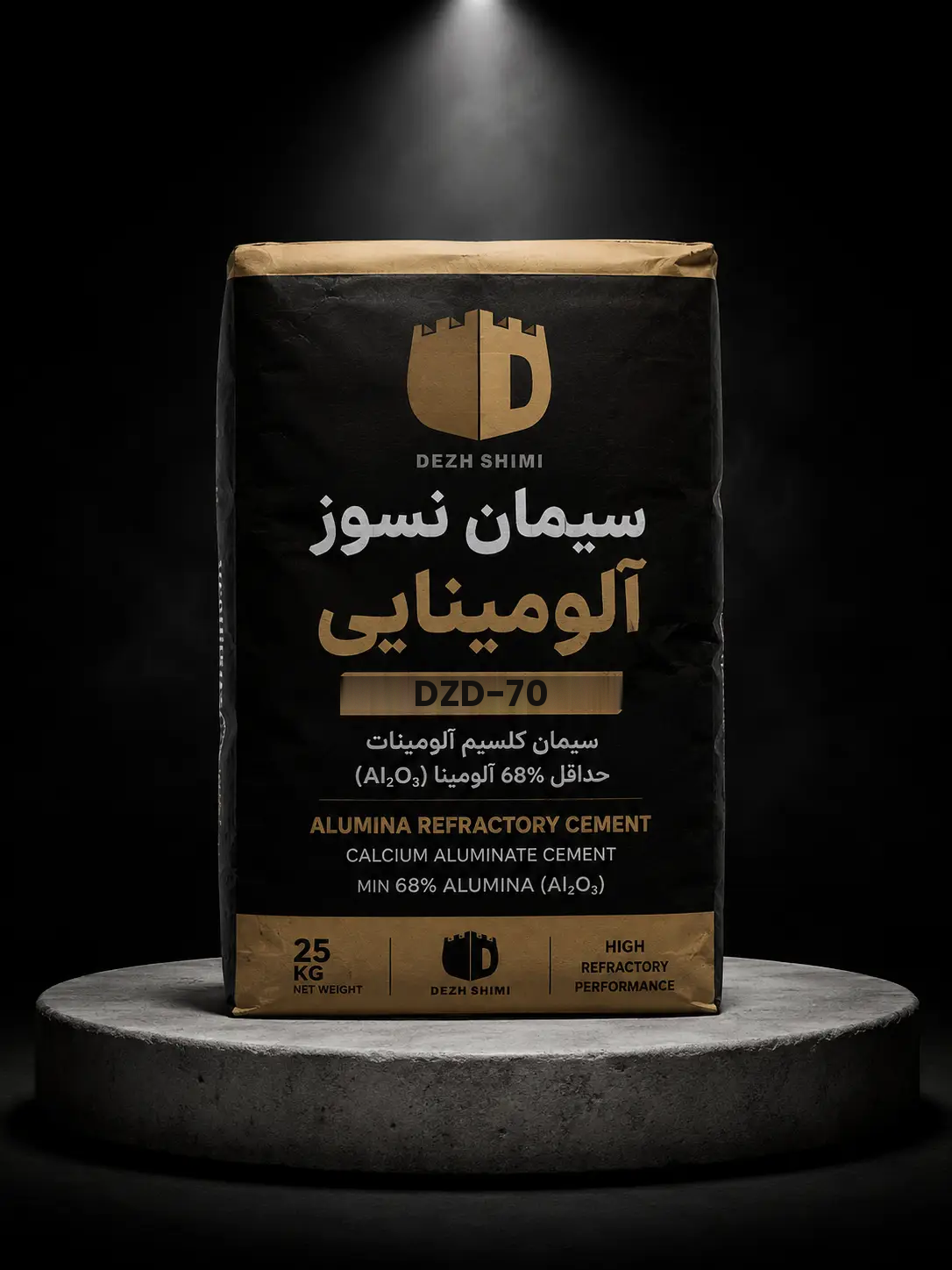 dezh-shimi-cement-DZD-70 سیمان نسوز آلومینایی DZD-70 دژ شیمی